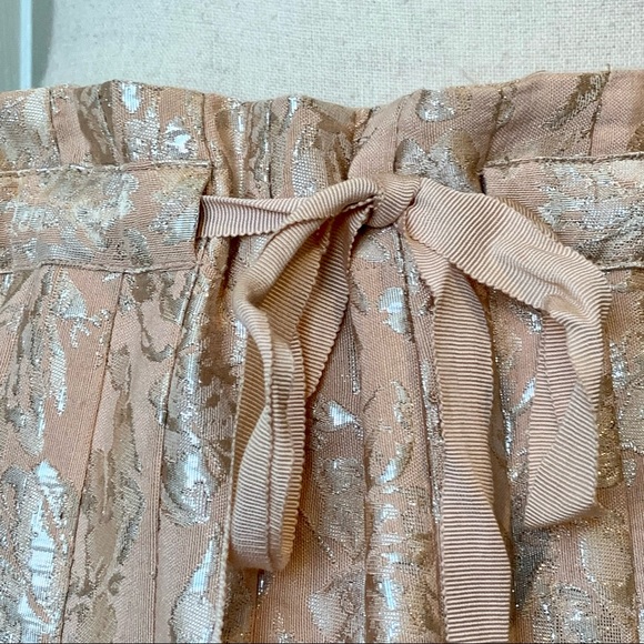 NWT BCBG MAX AZRIA Dana Paper Bag Waist Metallic Skirt—SZ. Small - Picture 4 of 16